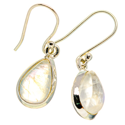Rainbow Moonstone Earrings handcrafted by Ana Silver Co - EARR416697