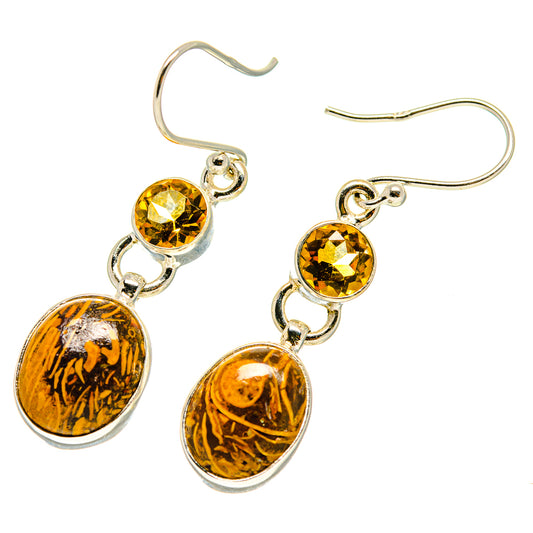 Coquina Jasper Earrings handcrafted by Ana Silver Co - EARR416713