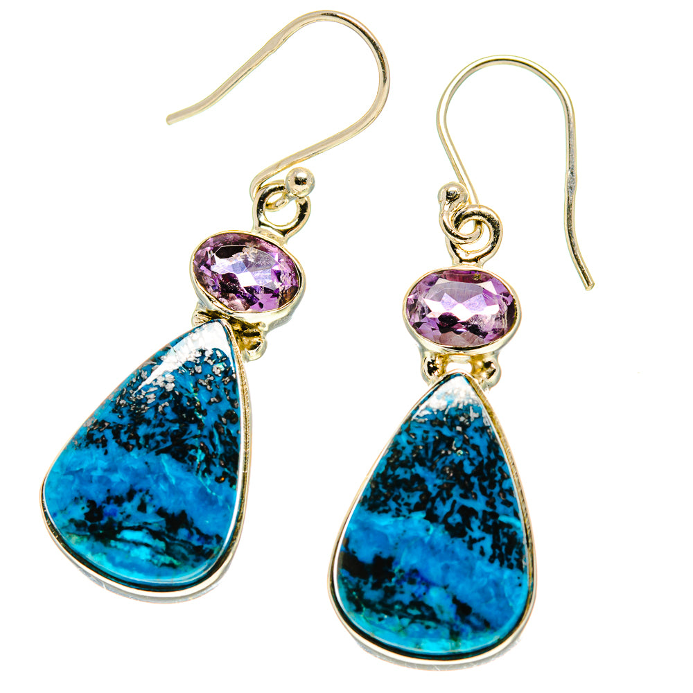 Shattuckite Earrings handcrafted by Ana Silver Co - EARR416720