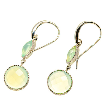 Aqua Chalcedony Earrings handcrafted by Ana Silver Co - EARR416743