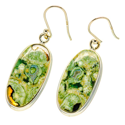 Rainforest Jasper Earrings handcrafted by Ana Silver Co - EARR416746