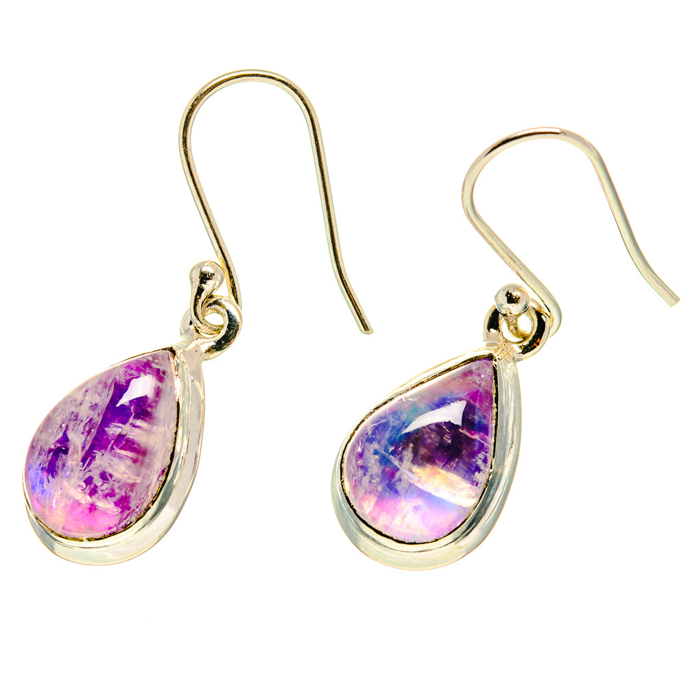 Rainbow Moonstone Earrings handcrafted by Ana Silver Co - EARR416749
