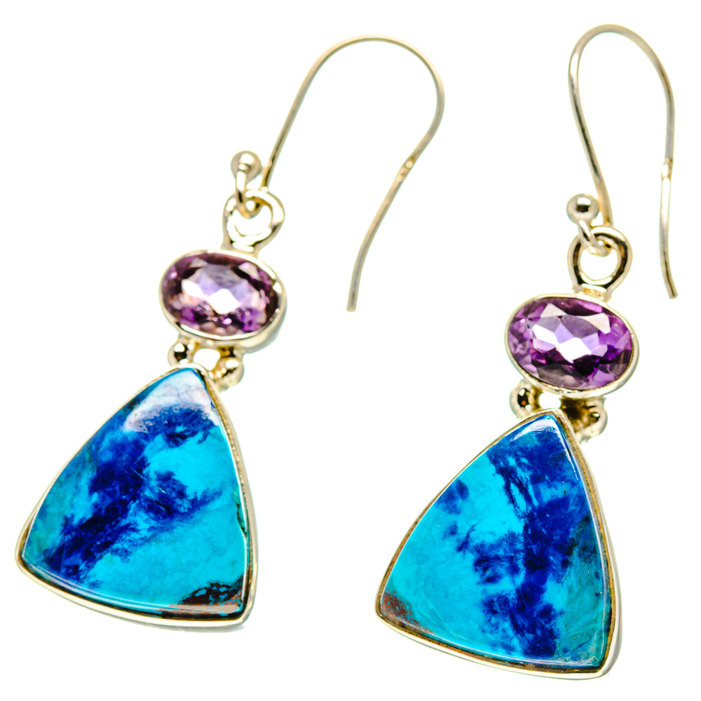 Shattuckite Earrings handcrafted by Ana Silver Co - EARR416761