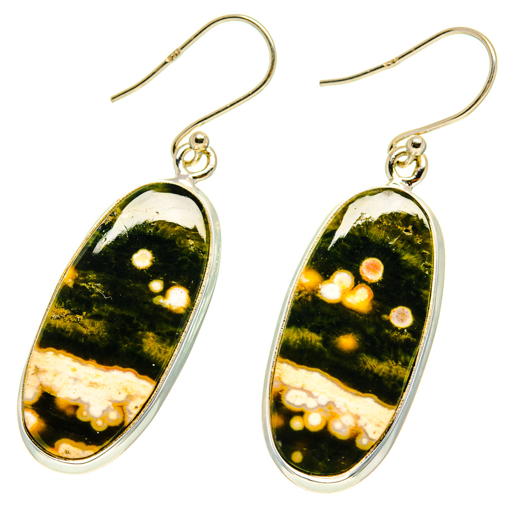 Ocean Jasper Earrings handcrafted by Ana Silver Co - EARR416778