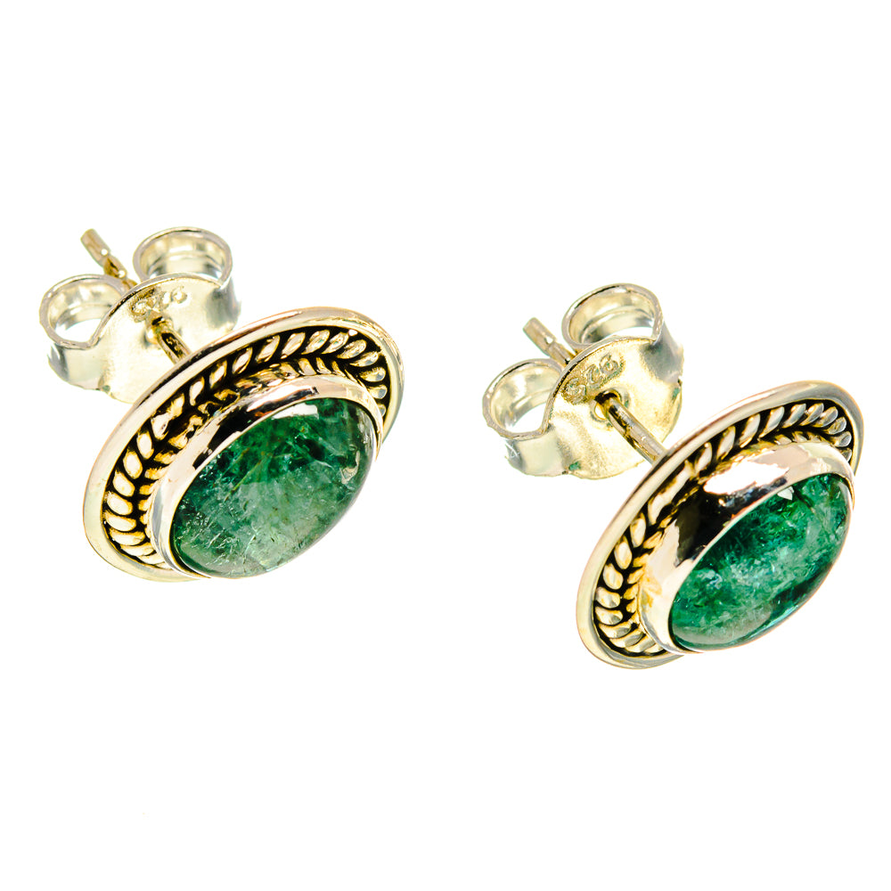 Green Aventurine Earrings handcrafted by Ana Silver Co - EARR416780