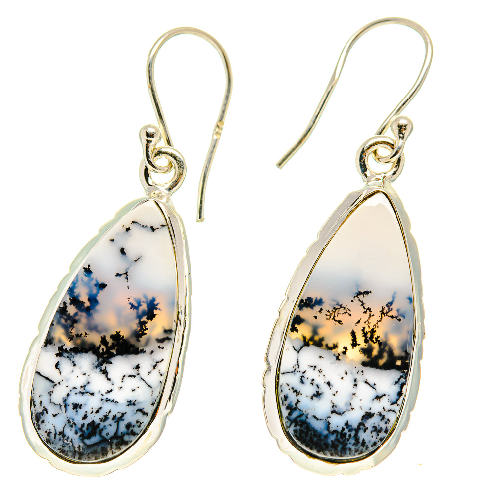 Dendritic Opal Earrings handcrafted by Ana Silver Co - EARR416784