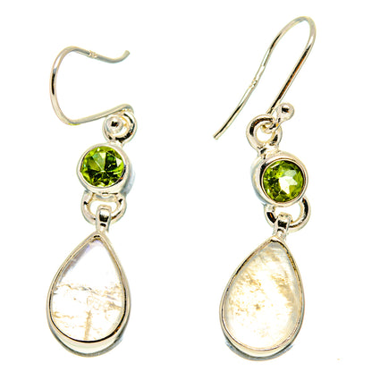 Rainbow Moonstone Earrings handcrafted by Ana Silver Co - EARR416785