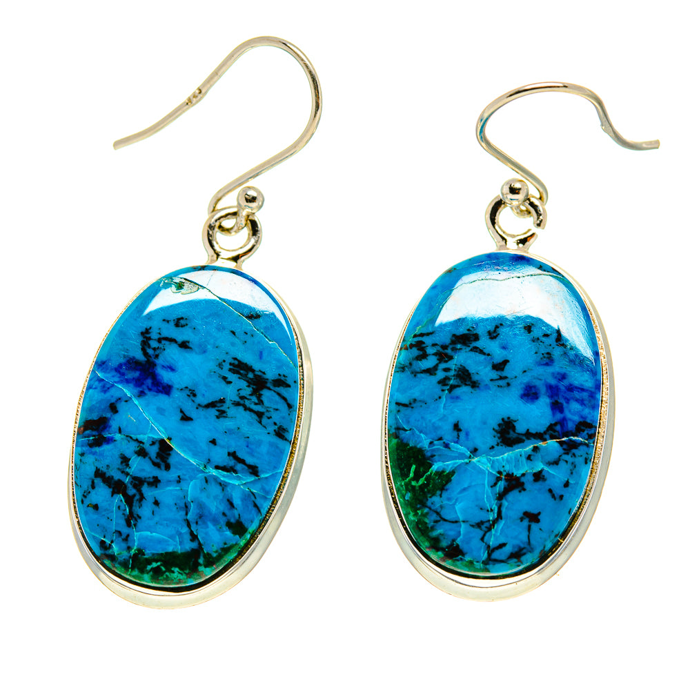 Chrysocolla Earrings handcrafted by Ana Silver Co - EARR416786