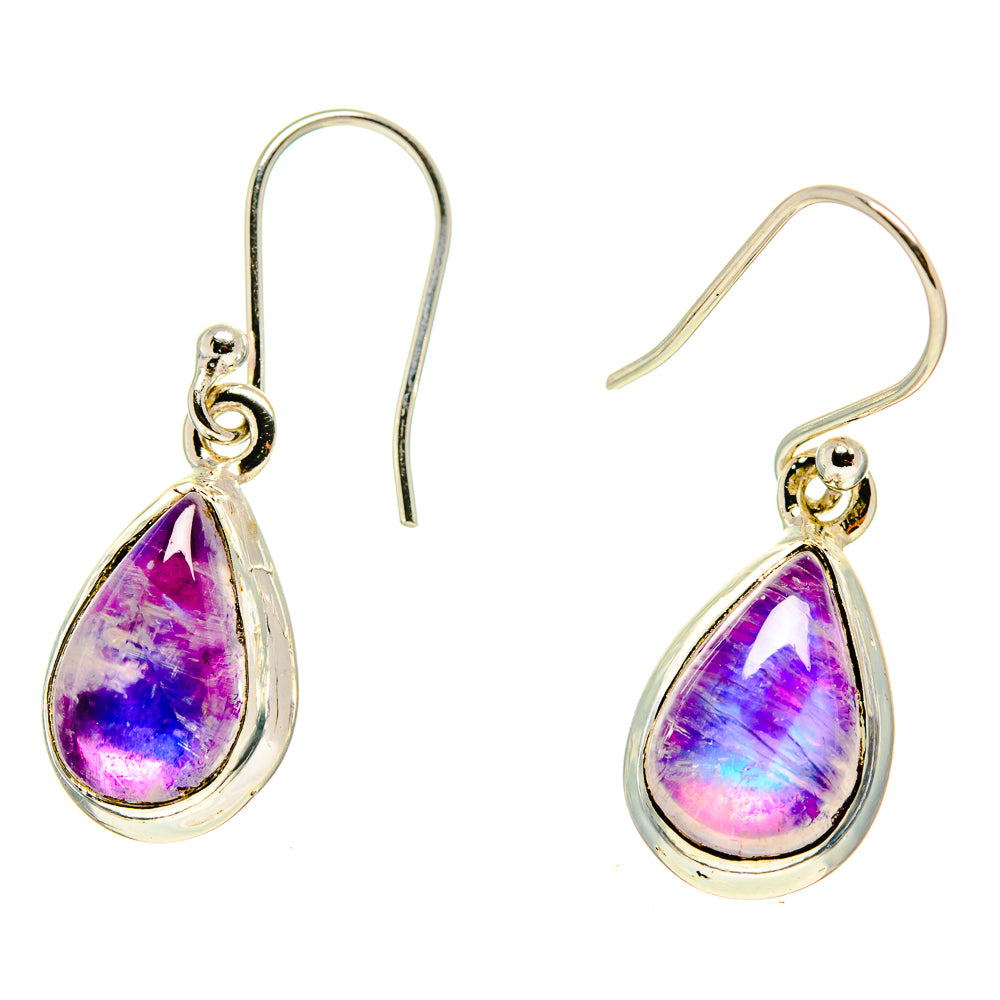 Pink Moonstone Earrings handcrafted by Ana Silver Co - EARR416796