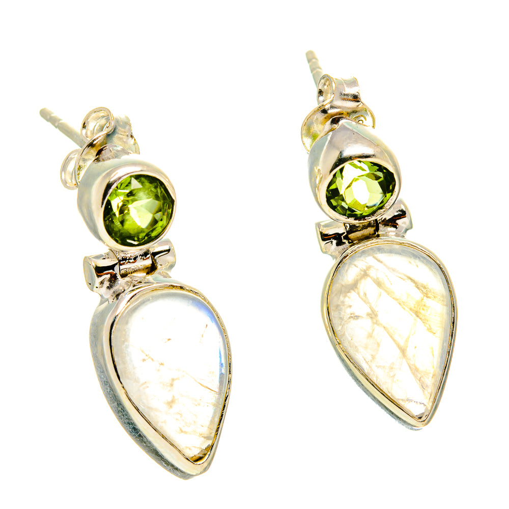 Rainbow Moonstone Earrings handcrafted by Ana Silver Co - EARR416802