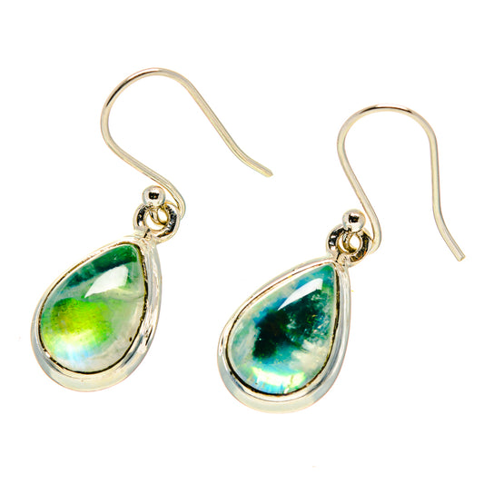 Green Moonstone Earrings handcrafted by Ana Silver Co - EARR416811