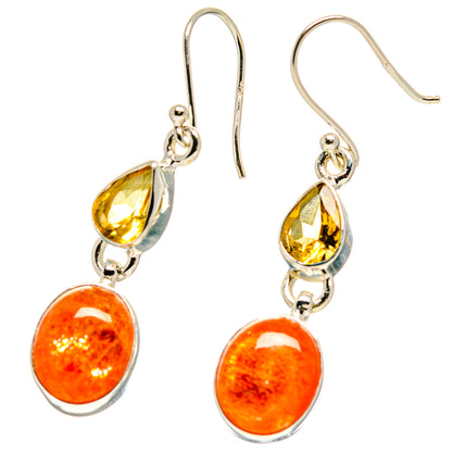 Sunstone, Citrine Earrings handcrafted by Ana Silver Co - EARR416813