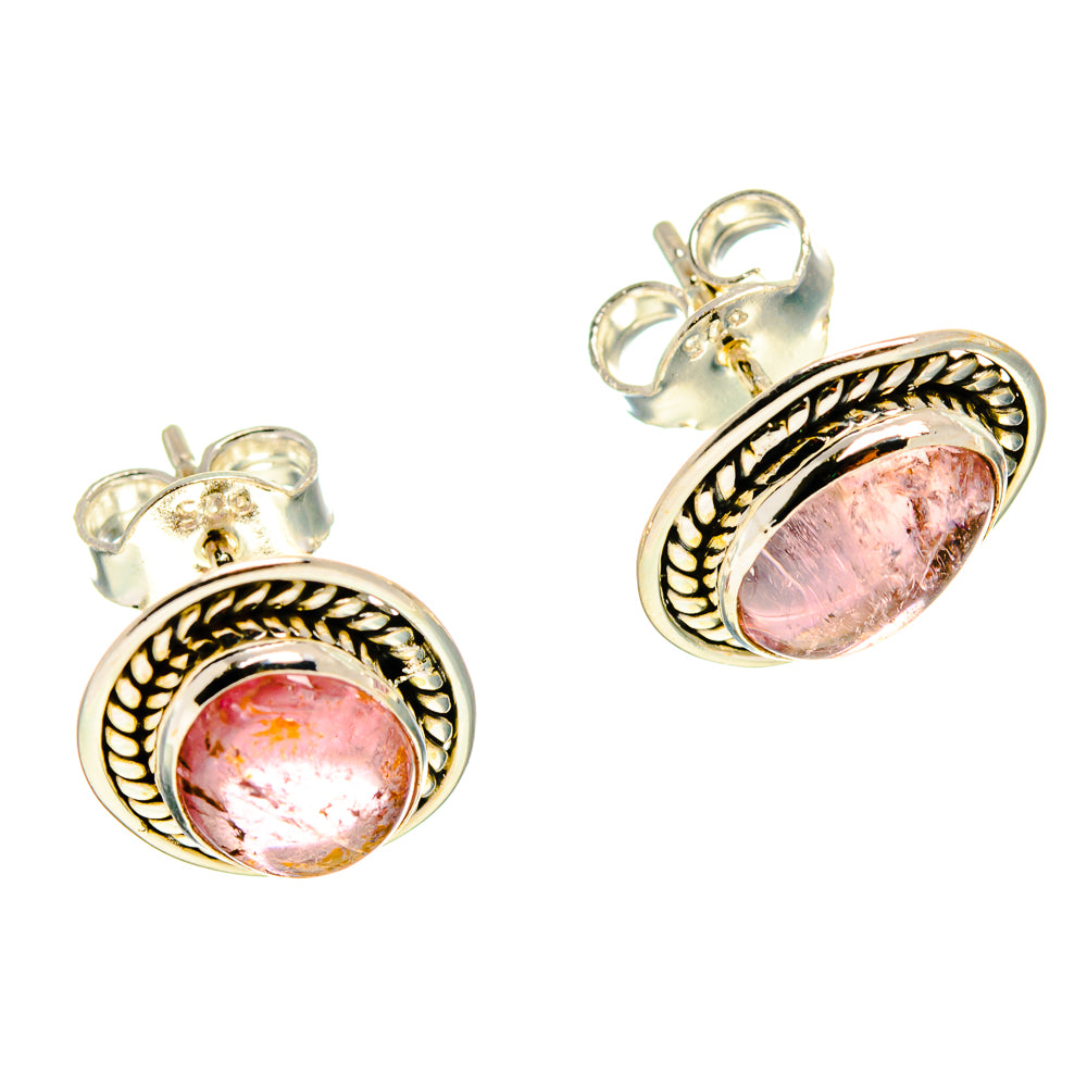 Pink Tourmaline Earrings handcrafted by Ana Silver Co - EARR416816