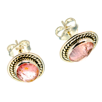 Pink Tourmaline Earrings handcrafted by Ana Silver Co - EARR416816