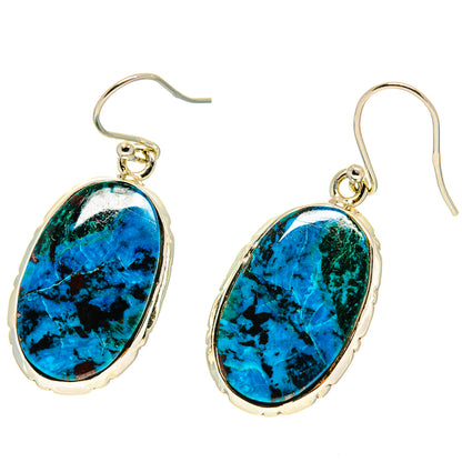 Shattuckite Earrings handcrafted by Ana Silver Co - EARR416817