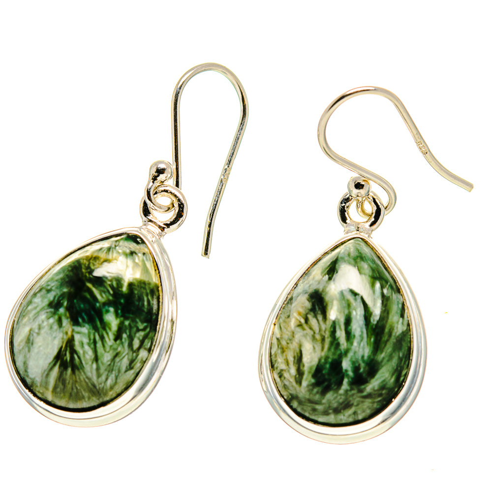 Seraphinite Earrings handcrafted by Ana Silver Co - EARR416825