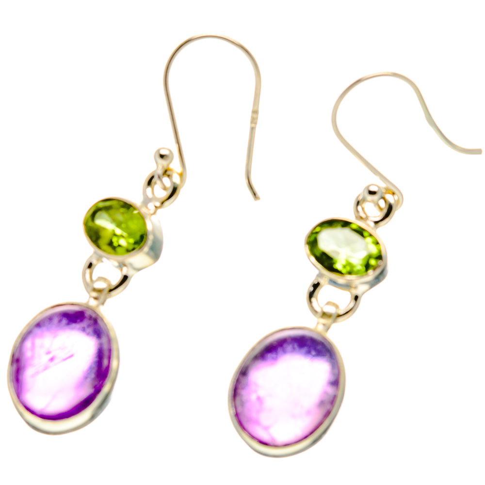 Amethyst, Peridot Earrings handcrafted by Ana Silver Co - EARR416830