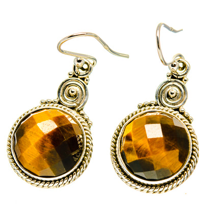 Tiger Eye Earrings handcrafted by Ana Silver Co - EARR416841