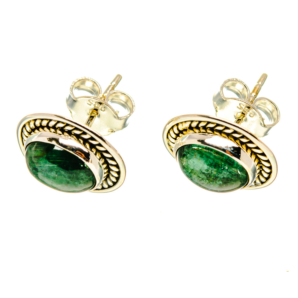 Green Tourmaline Earrings handcrafted by Ana Silver Co - EARR416851