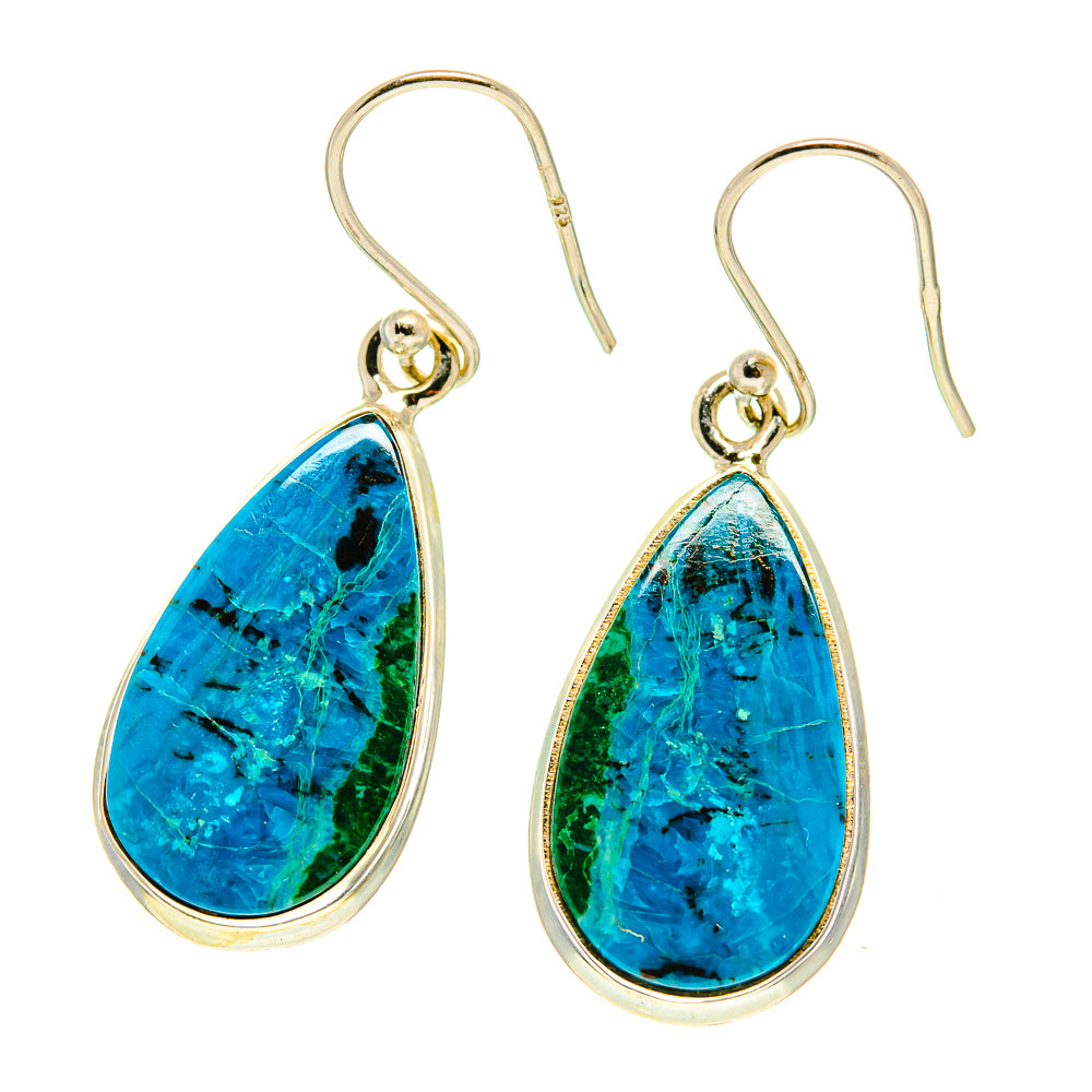 Chrysocolla Earrings handcrafted by Ana Silver Co - EARR416882