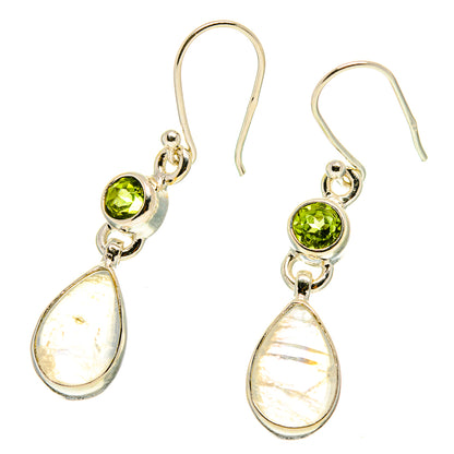 Rainbow Moonstone Earrings handcrafted by Ana Silver Co - EARR416885