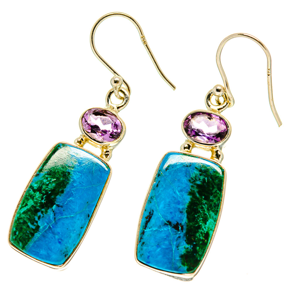 Chrysocolla Earrings handcrafted by Ana Silver Co - EARR416895