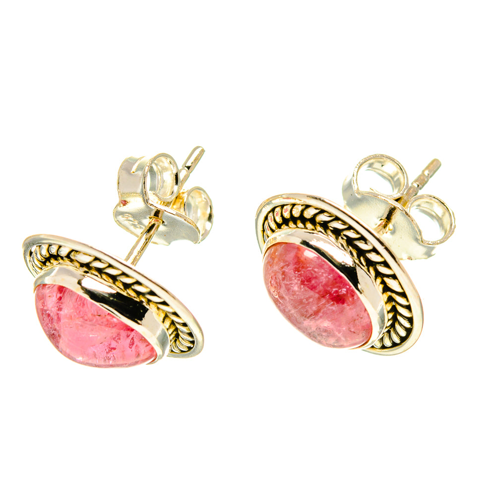 Pink Tourmaline Earrings handcrafted by Ana Silver Co - EARR416900