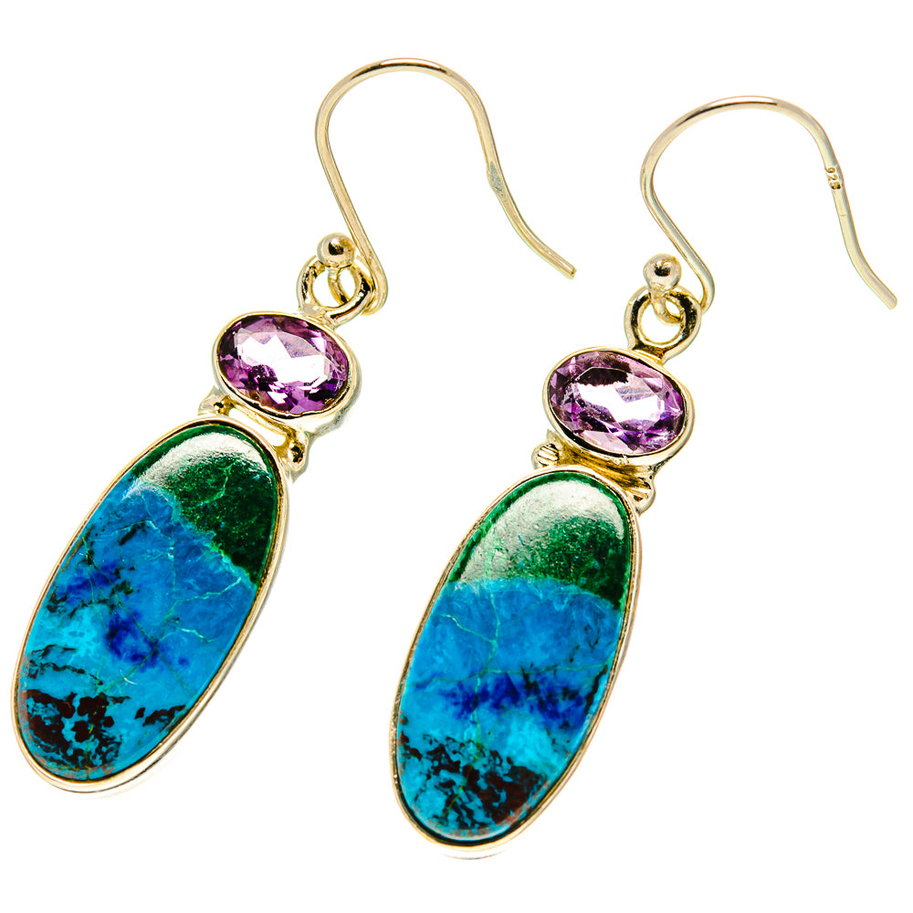 Chrysocolla Earrings handcrafted by Ana Silver Co - EARR416940
