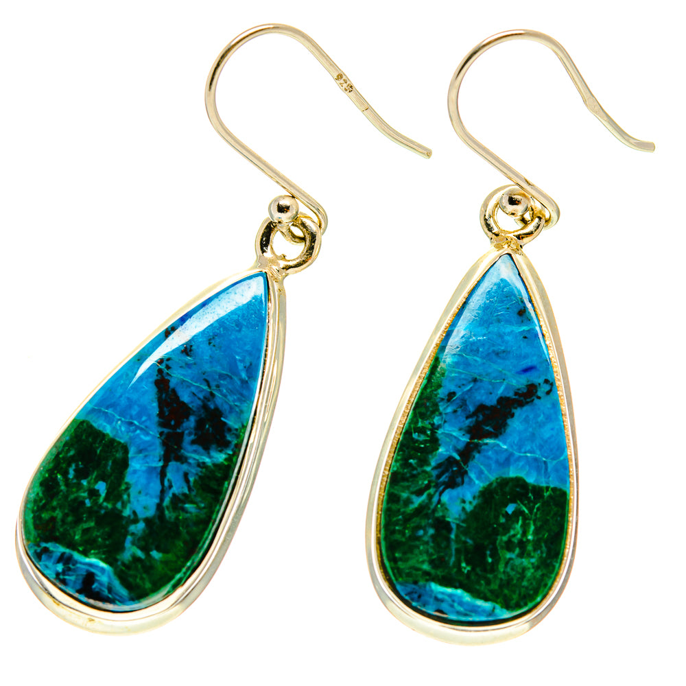 Chrysocolla Earrings handcrafted by Ana Silver Co - EARR416946