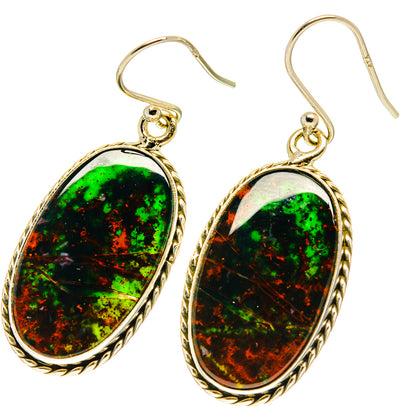 Bloodstone Earrings handcrafted by Ana Silver Co - EARR416948