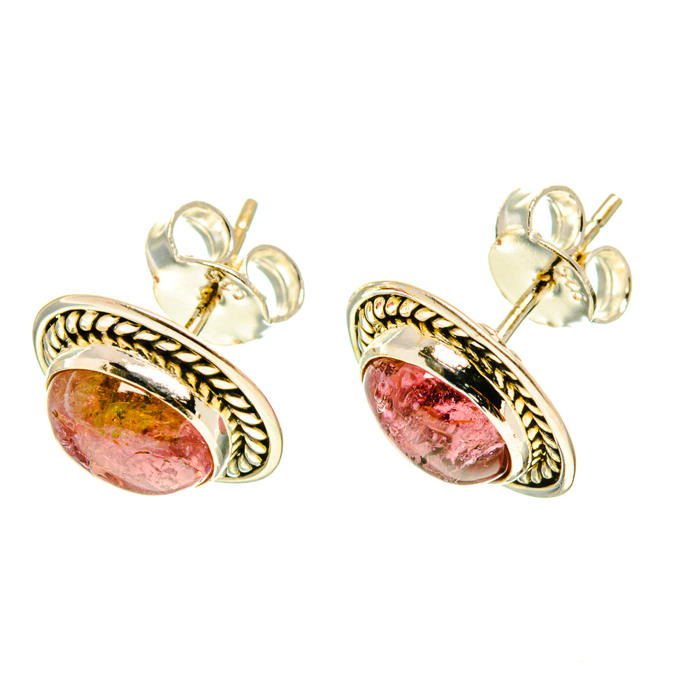 Pink Tourmaline Earrings handcrafted by Ana Silver Co - EARR416953