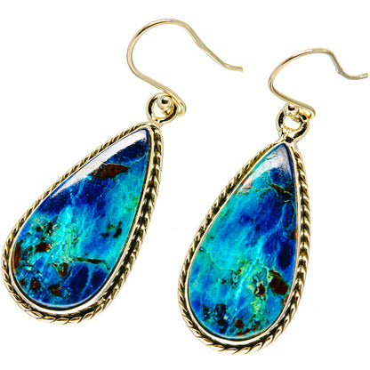 Shattuckite Earrings handcrafted by Ana Silver Co - EARR416958