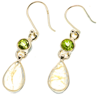 Rainbow Moonstone Earrings handcrafted by Ana Silver Co - EARR416961