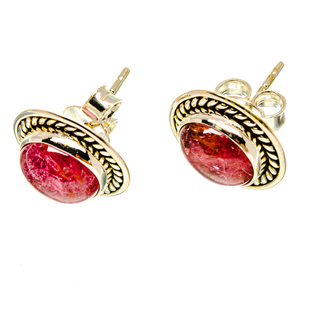 Pink Tourmaline Earrings handcrafted by Ana Silver Co - EARR416968