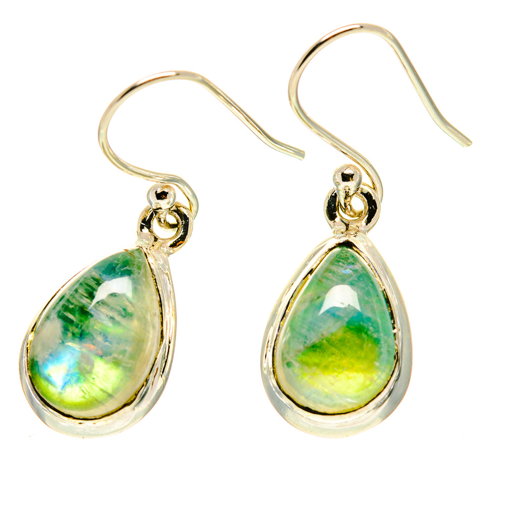 Green Moonstone Earrings handcrafted by Ana Silver Co - EARR416997