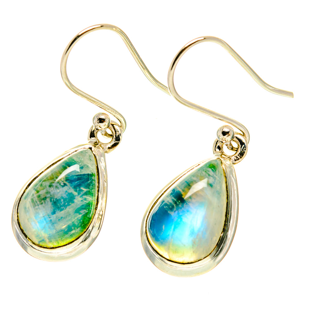 Rainbow Moonstone Earrings handcrafted by Ana Silver Co - EARR417006