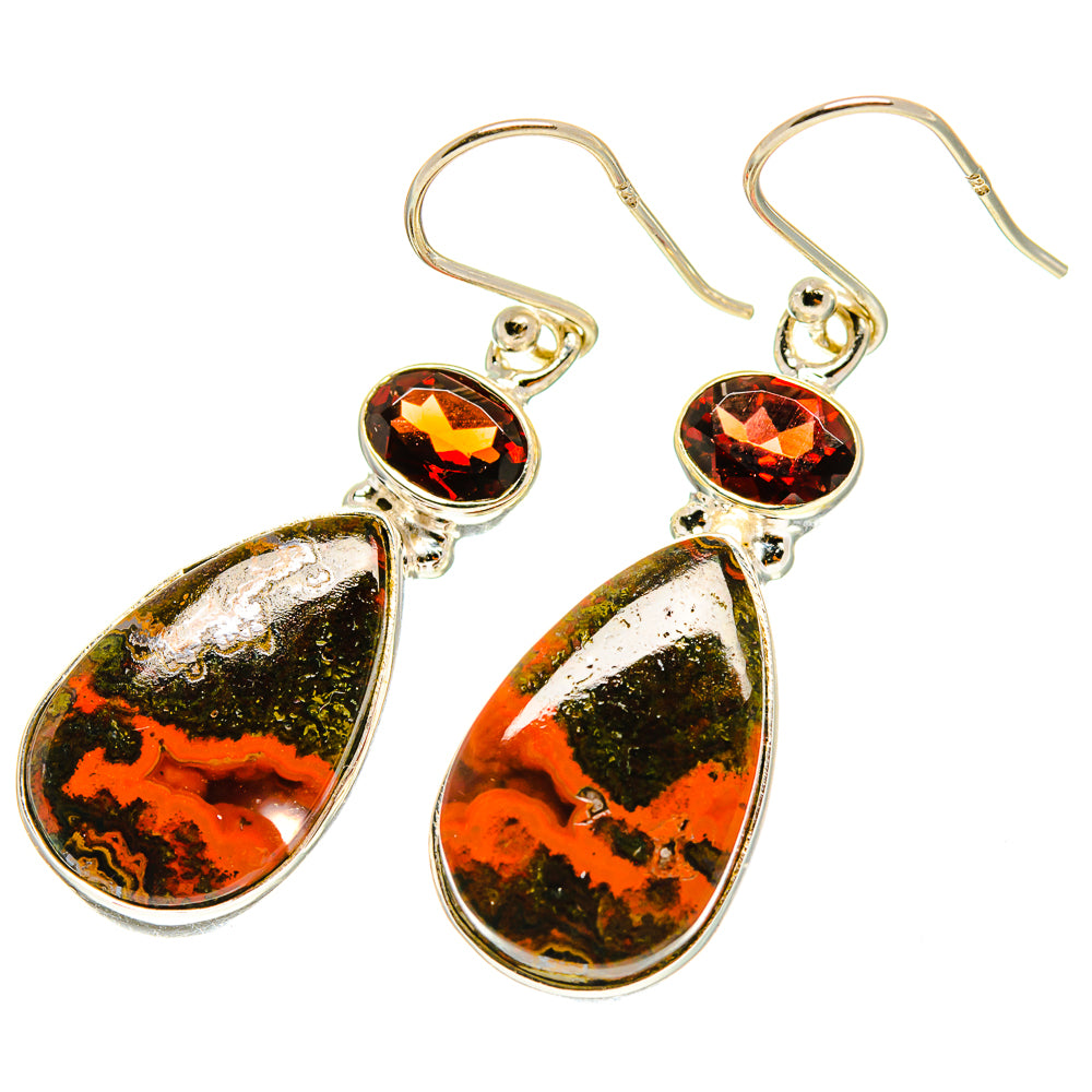 Moroccan Agate Earrings handcrafted by Ana Silver Co - EARR417012