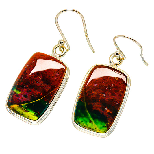 Bloodstone Earrings handcrafted by Ana Silver Co - EARR417014