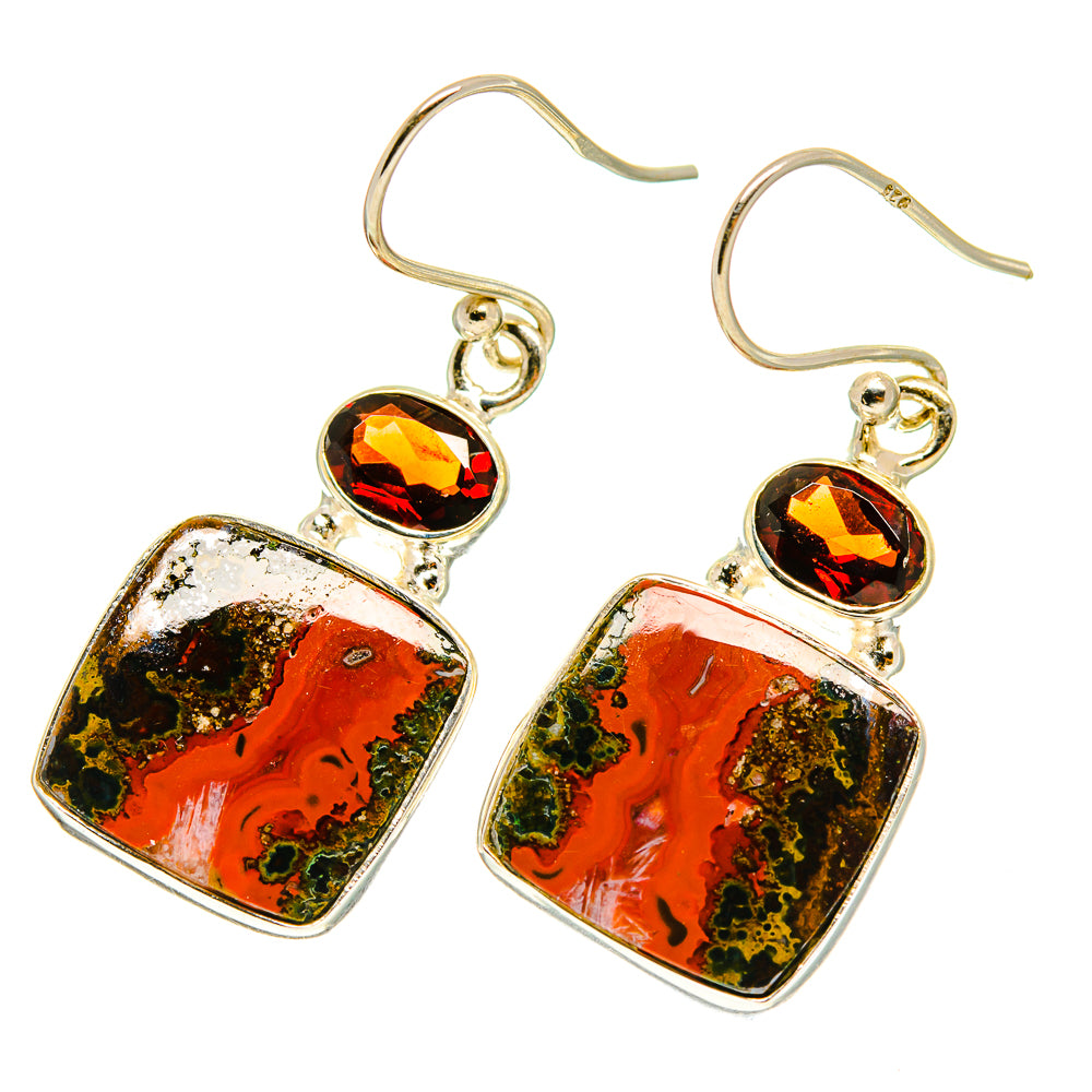 Moroccan Agate Earrings handcrafted by Ana Silver Co - EARR417020
