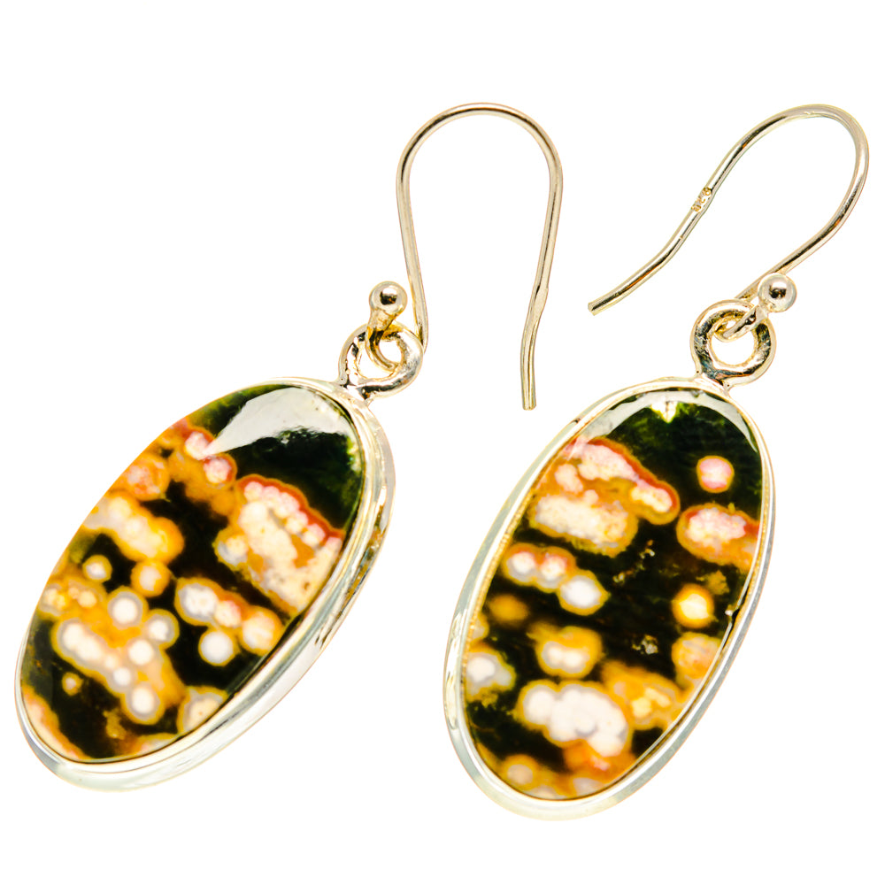 Ocean Jasper Earrings handcrafted by Ana Silver Co - EARR417028