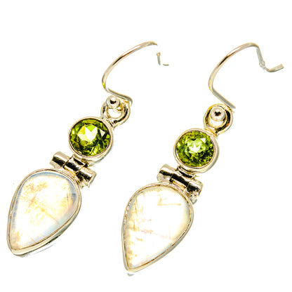 Rainbow Moonstone Earrings handcrafted by Ana Silver Co - EARR417033