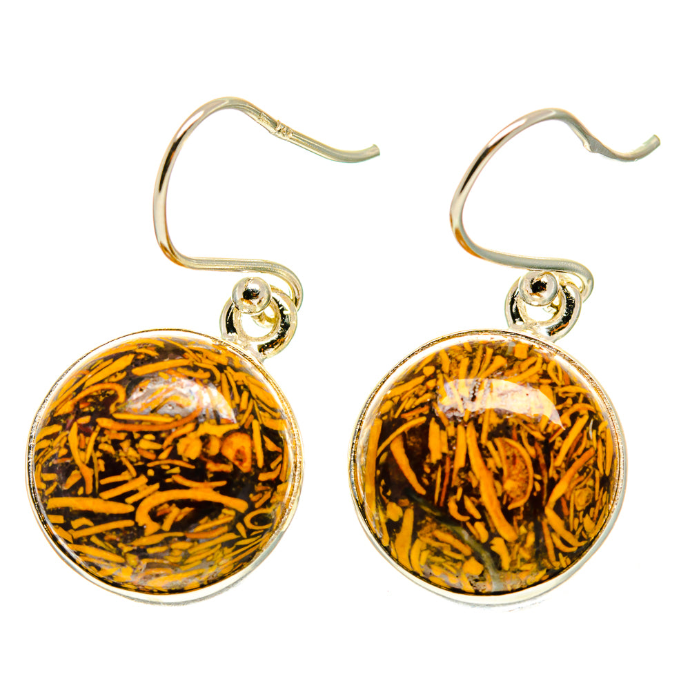 Palm Wood Jasper Earrings handcrafted by Ana Silver Co - EARR417044