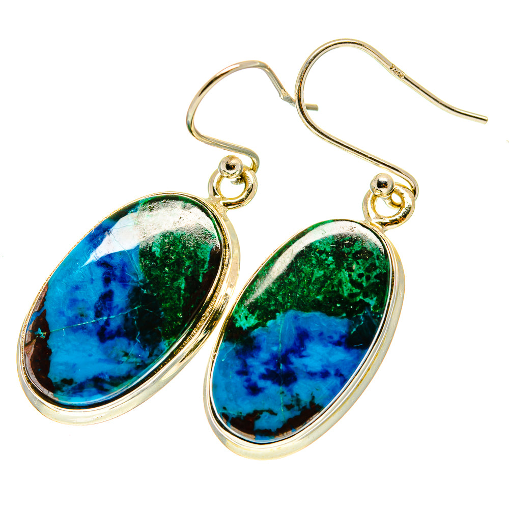 Chrysocolla Earrings handcrafted by Ana Silver Co - EARR417048