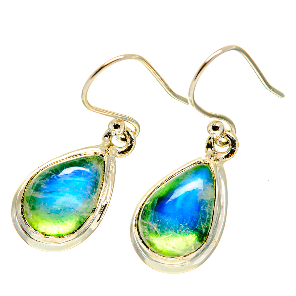 Green Moonstone Earrings handcrafted by Ana Silver Co - EARR417053