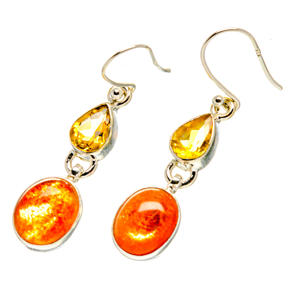 Sunstone Earrings handcrafted by Ana Silver Co - EARR417060