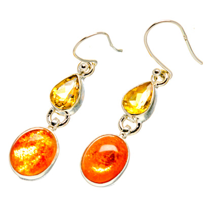 Sunstone Earrings handcrafted by Ana Silver Co - EARR417060