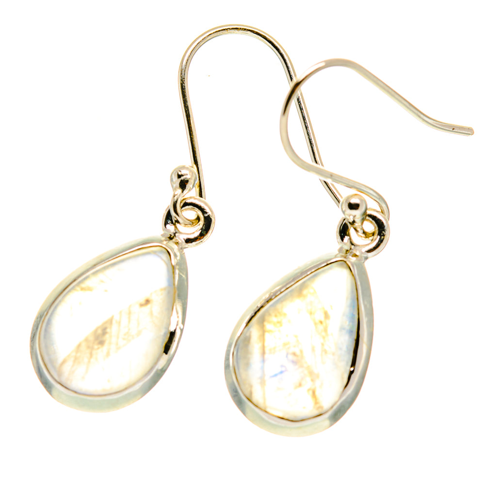 Rainbow Moonstone Earrings handcrafted by Ana Silver Co - EARR417066