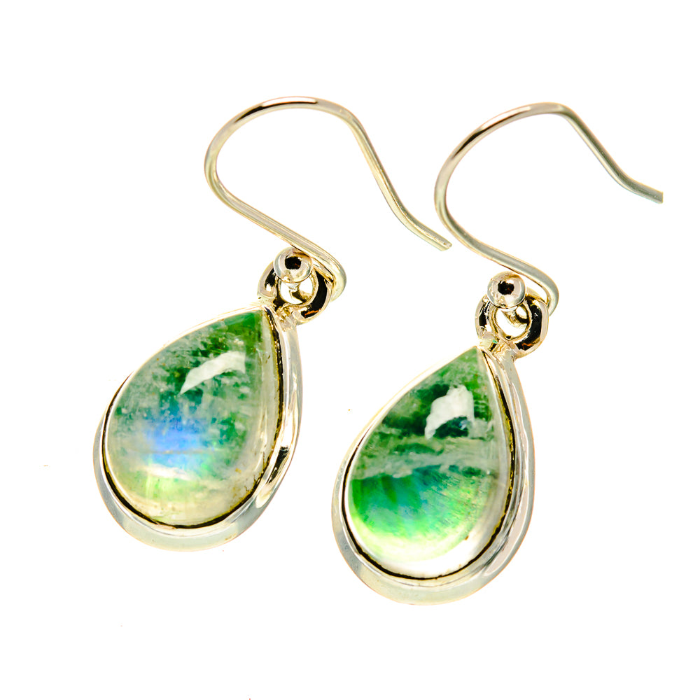Green Moonstone Earrings handcrafted by Ana Silver Co - EARR417101