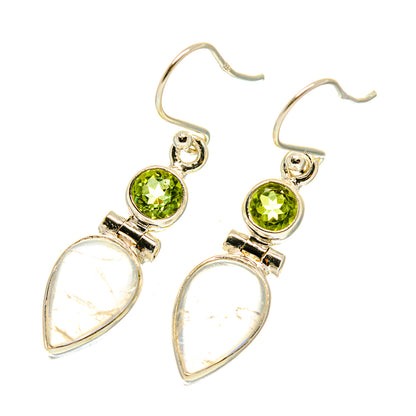 Rainbow Moonstone Earrings handcrafted by Ana Silver Co - EARR417107