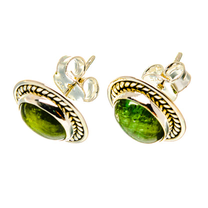 Green Tourmaline Earrings handcrafted by Ana Silver Co - EARR417113